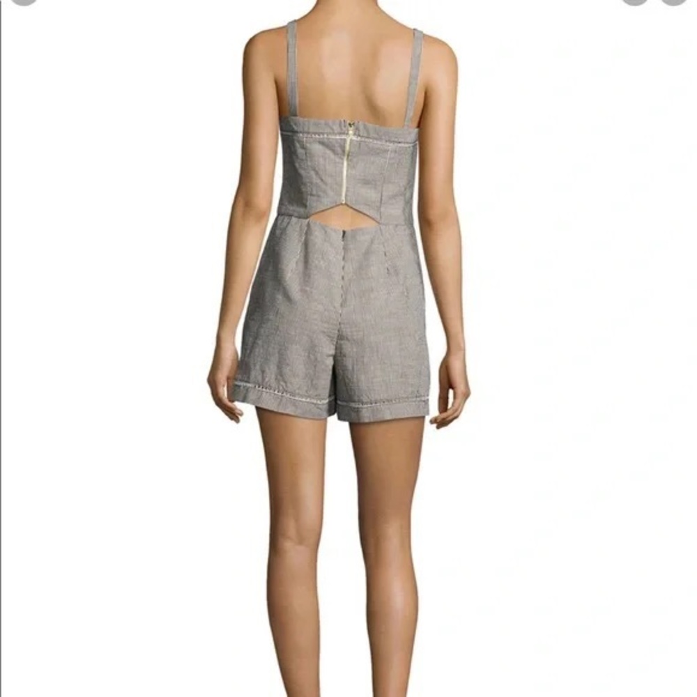 Trina Turk Acai Sleeveless Striped Romper, Black/White - Picture 3 of 16